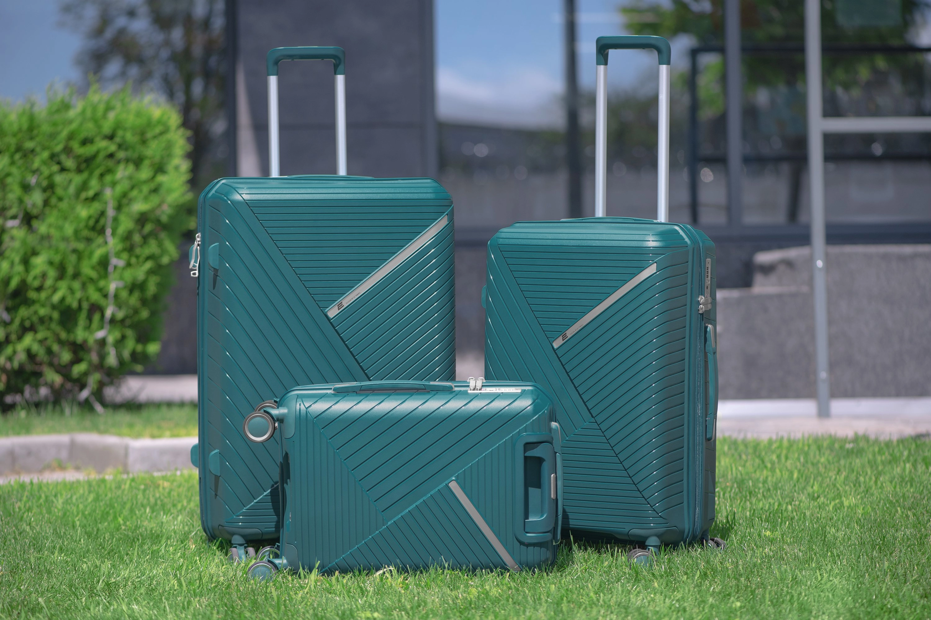 2E SIGMA (L+M+S) Aquamarine plastik chamadonlar to&lsquo;plami onlayn
