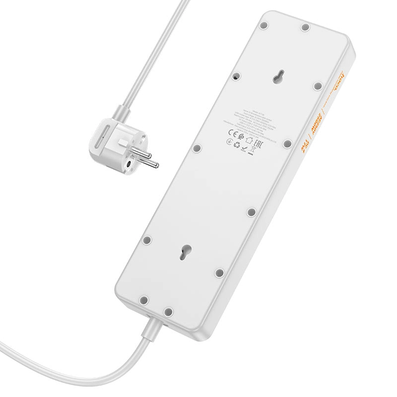 Hoco AC13A 5 sockets EU White uzaytirgichi O'zbekistonda