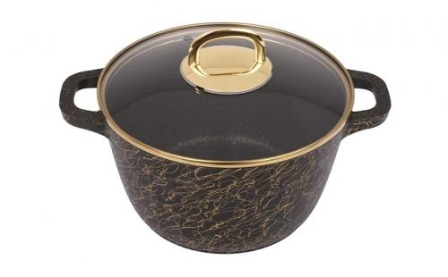 Kukmara  Kukmara "Gratsiya" (Black-Gold, White-Gold, Black-Silver) 4.5 litr kostryulkasi arzon