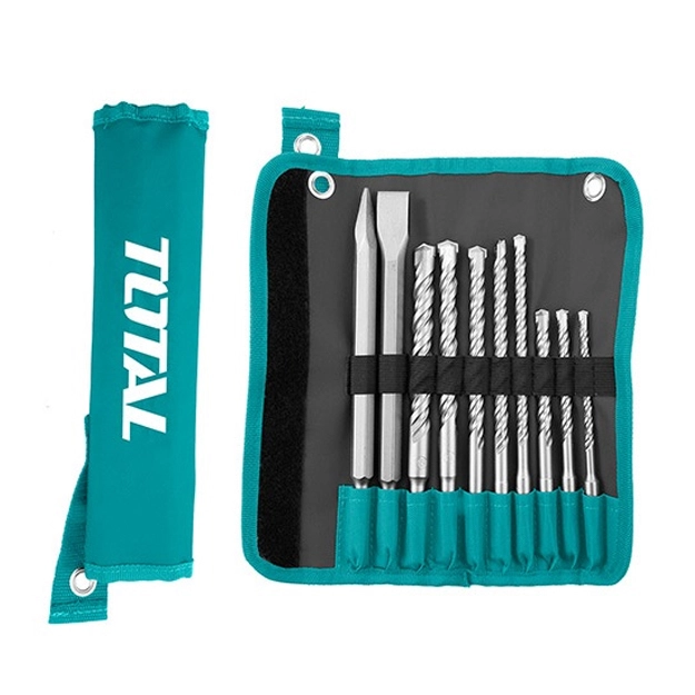 TOTAL SDS Plus TACSD19101 (10 dona) burg‘ulagich va perforator uchlari to‘plami arzon