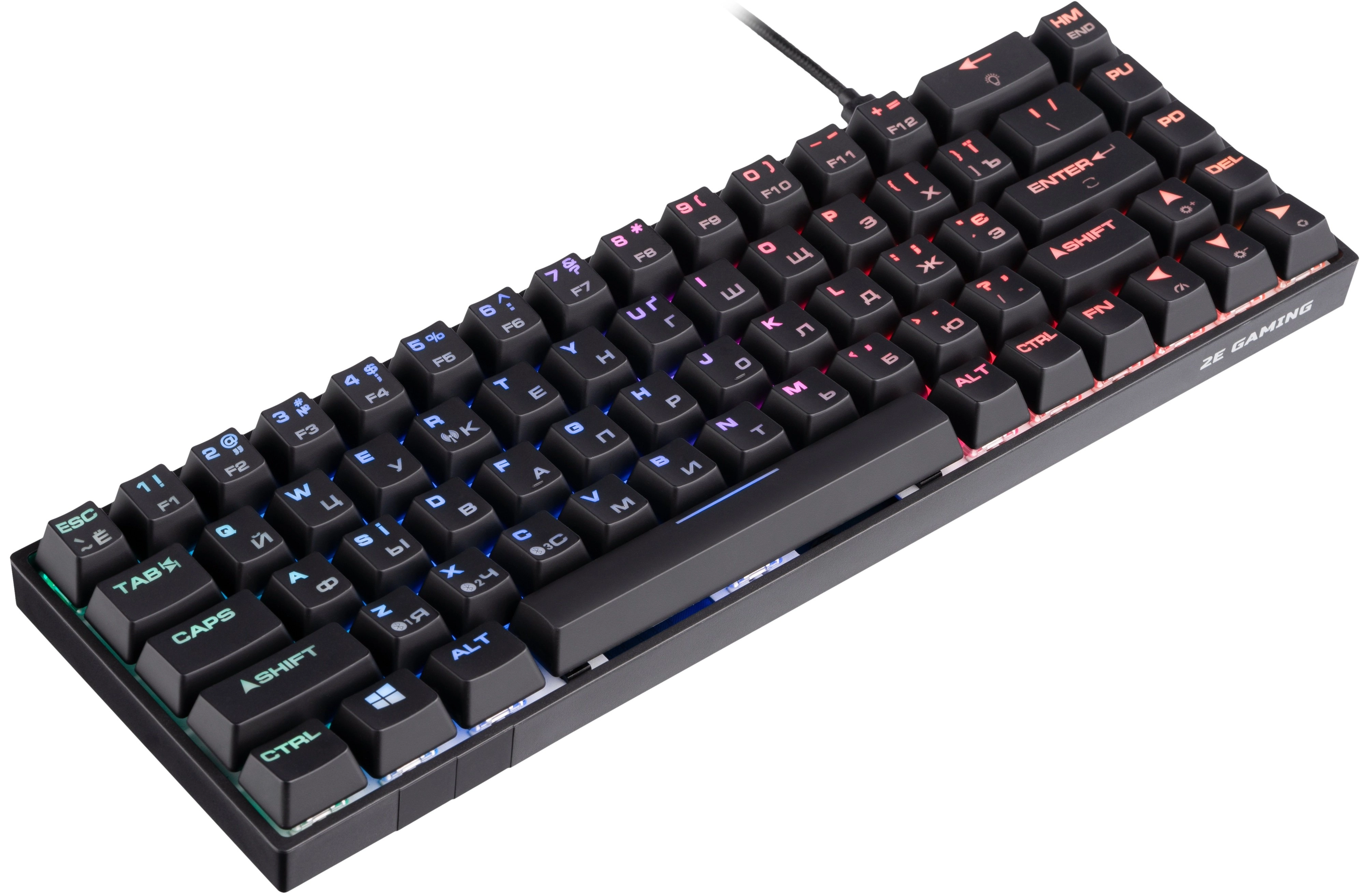Клавиатура 2E Gaming KG380 RGB Gateron Blue Switch BT/USB Black недорого