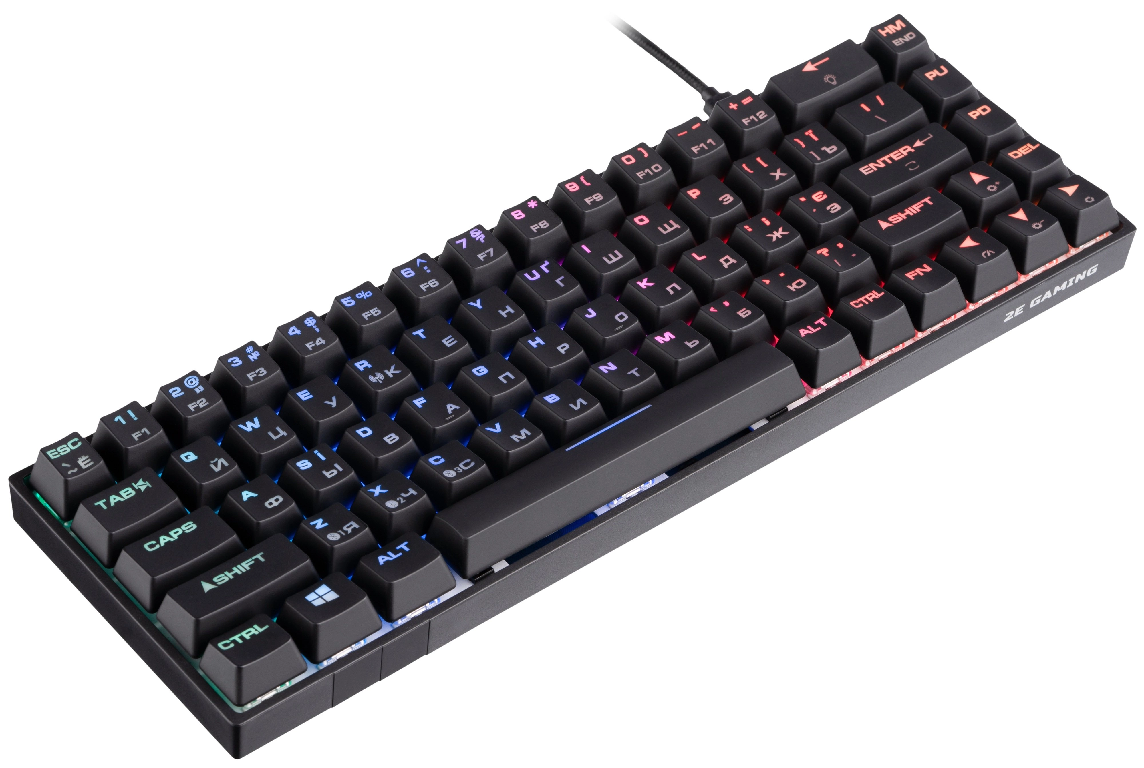 Клавиатура 2E Gaming KG380 RGB Gateron Brown Switch BT/USB Black недорого