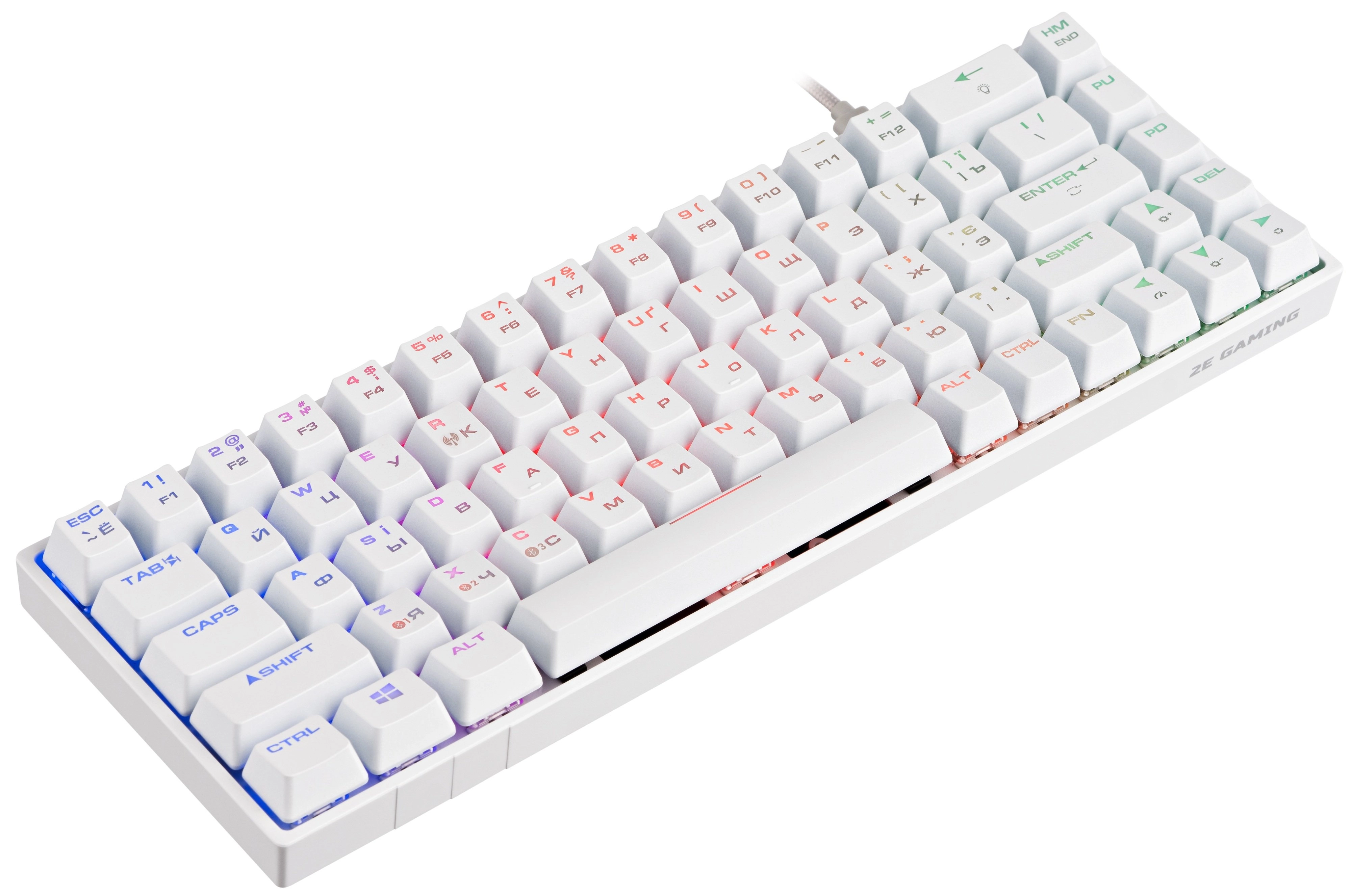 Клавиатура 2E Gaming KG380 RGB Gateron Red Switch BT/USB White недорого