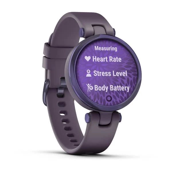 Смарт часы Garmin LILY Sport (безель цвета полночная орхидея, корпус темная орхидея и силиконовый ремешок) - фото №3 Смарт часы Garmin LILY Sport (безель цвета полночная орхидея, корпус темная орхидея и силиконовый ремешок) недорого