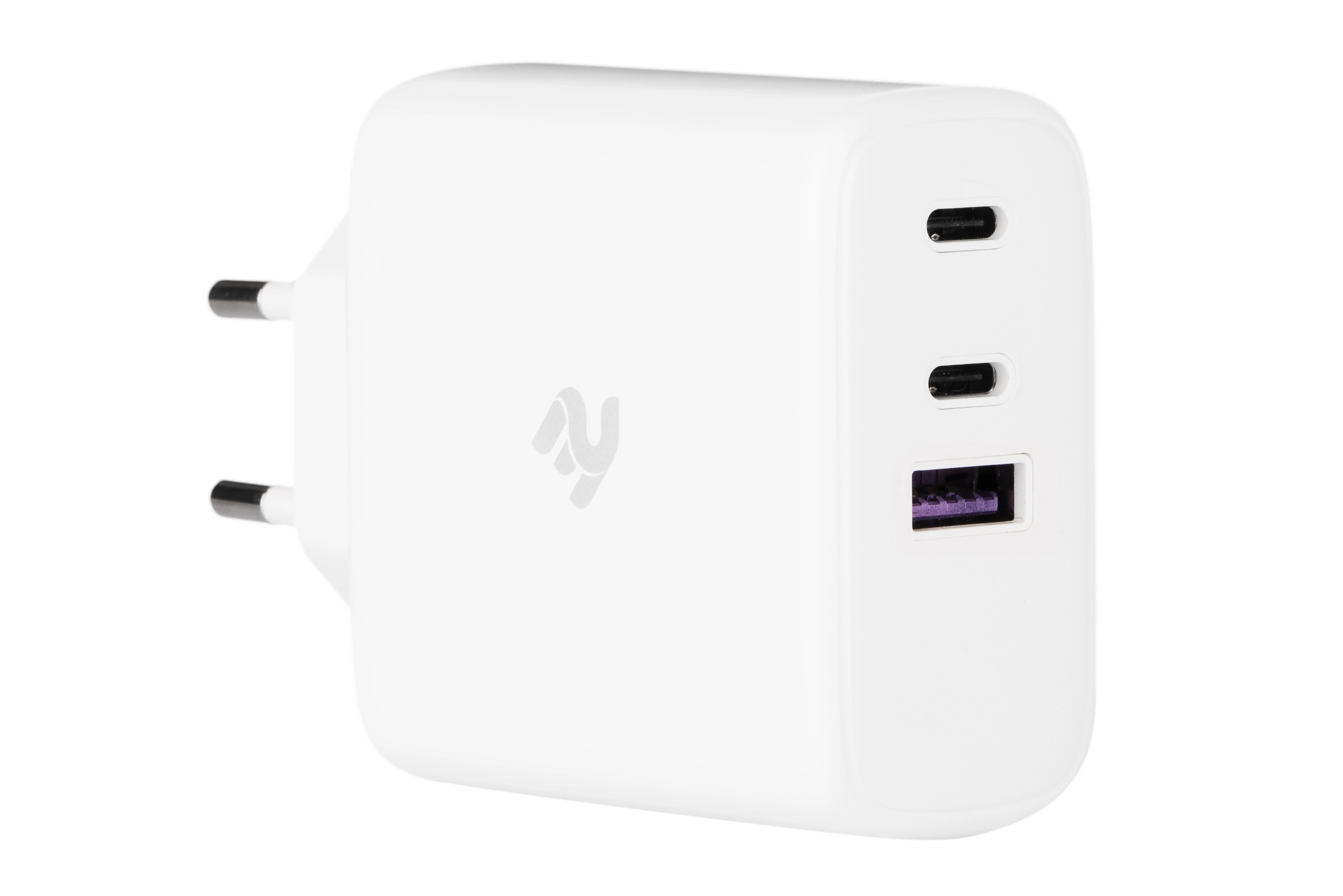 Сетевое зарядное устройство 2E Wall Charger GaN USB-C PD3.0 Dual, QC3.0, Max 65W White недорого