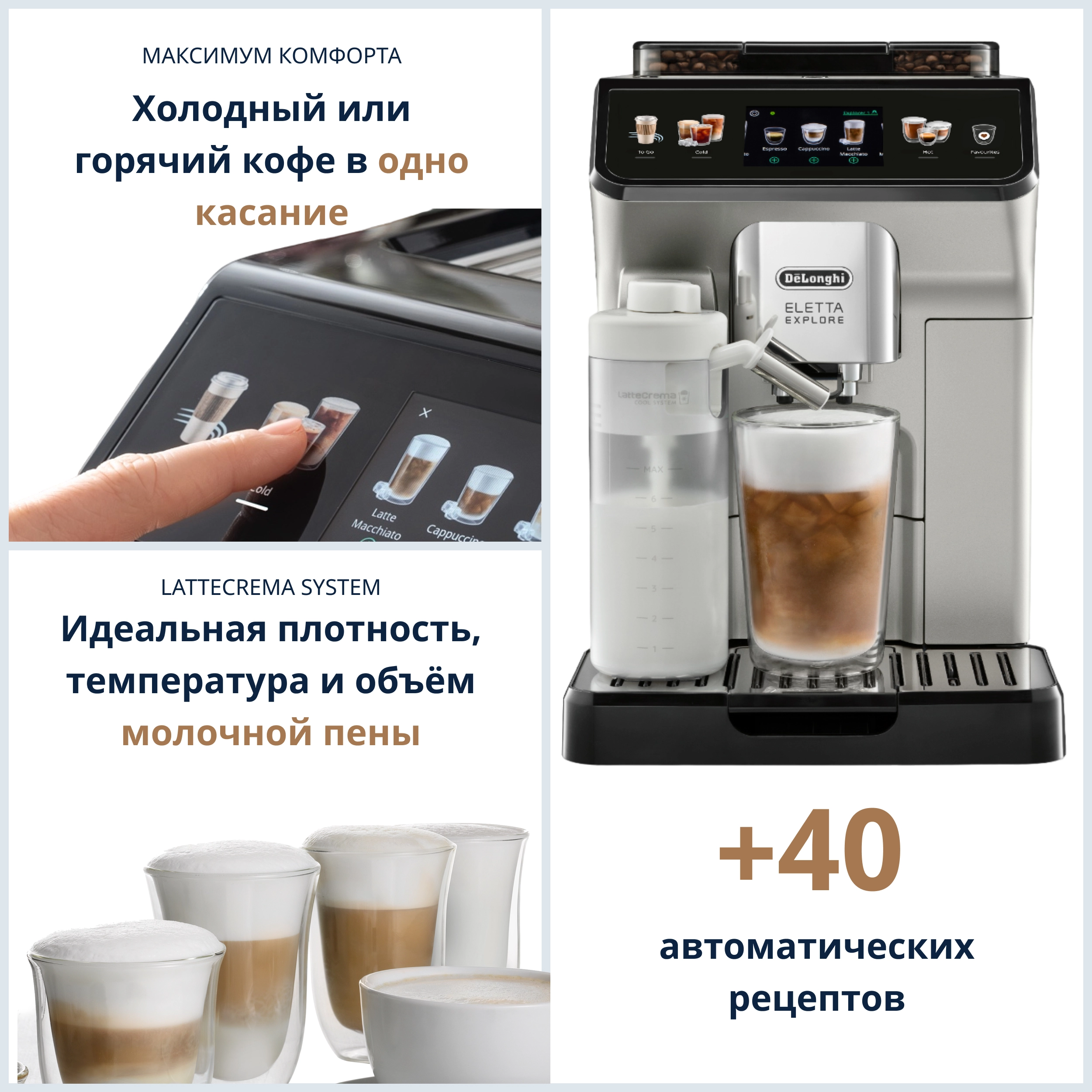 Кофемашина DeLonghi ECAM450.76 недорого