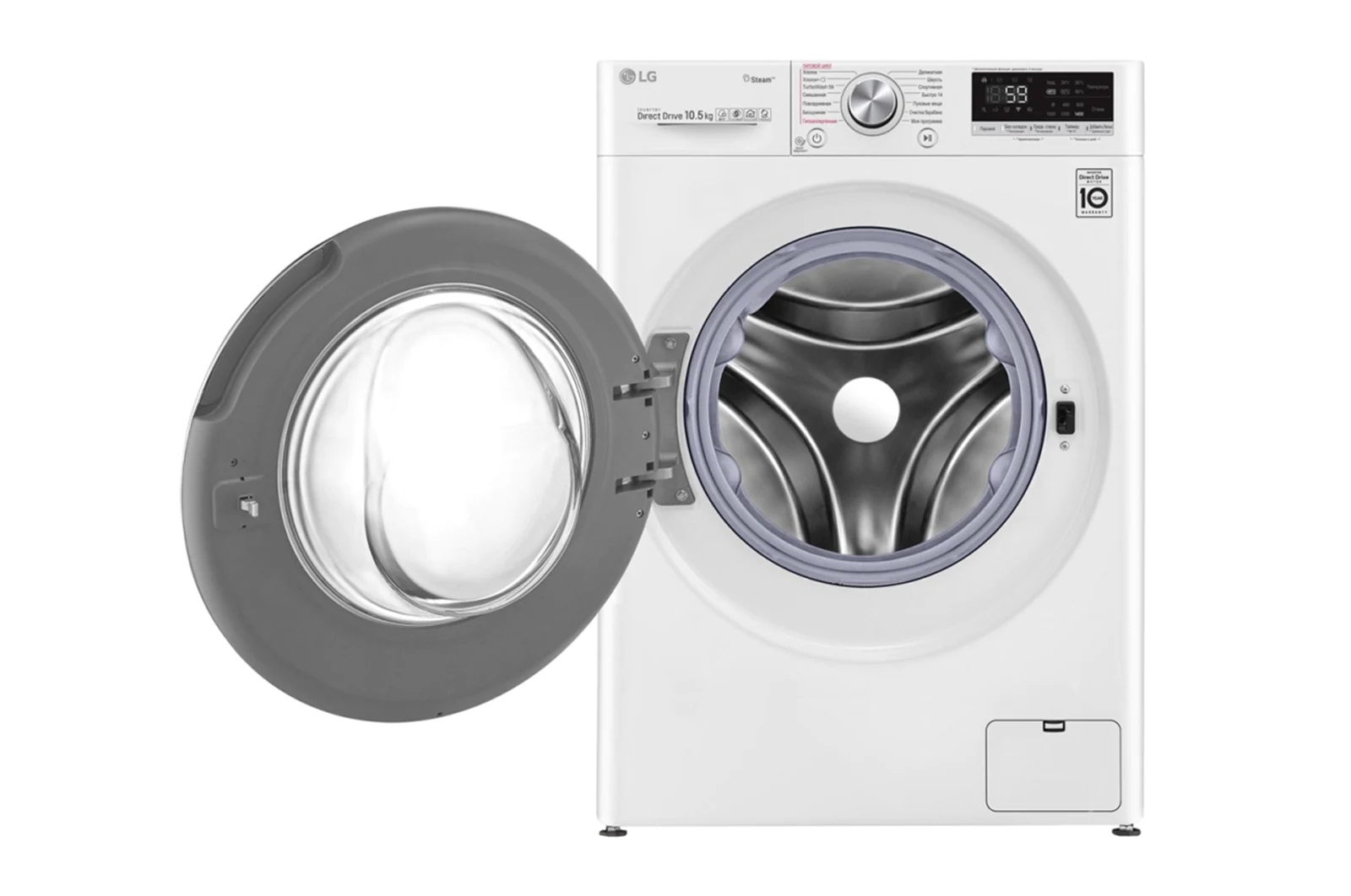 LG TW4V7RW1W (Oq) (S podachey para+TurboWash) 10.5 Kg kir yuvish mashinasi - rasm №3 LG TW4V7RW1W (Oq) (S podachey para+TurboWash) 10.5 Kg kir yuvish mashinasi arzon