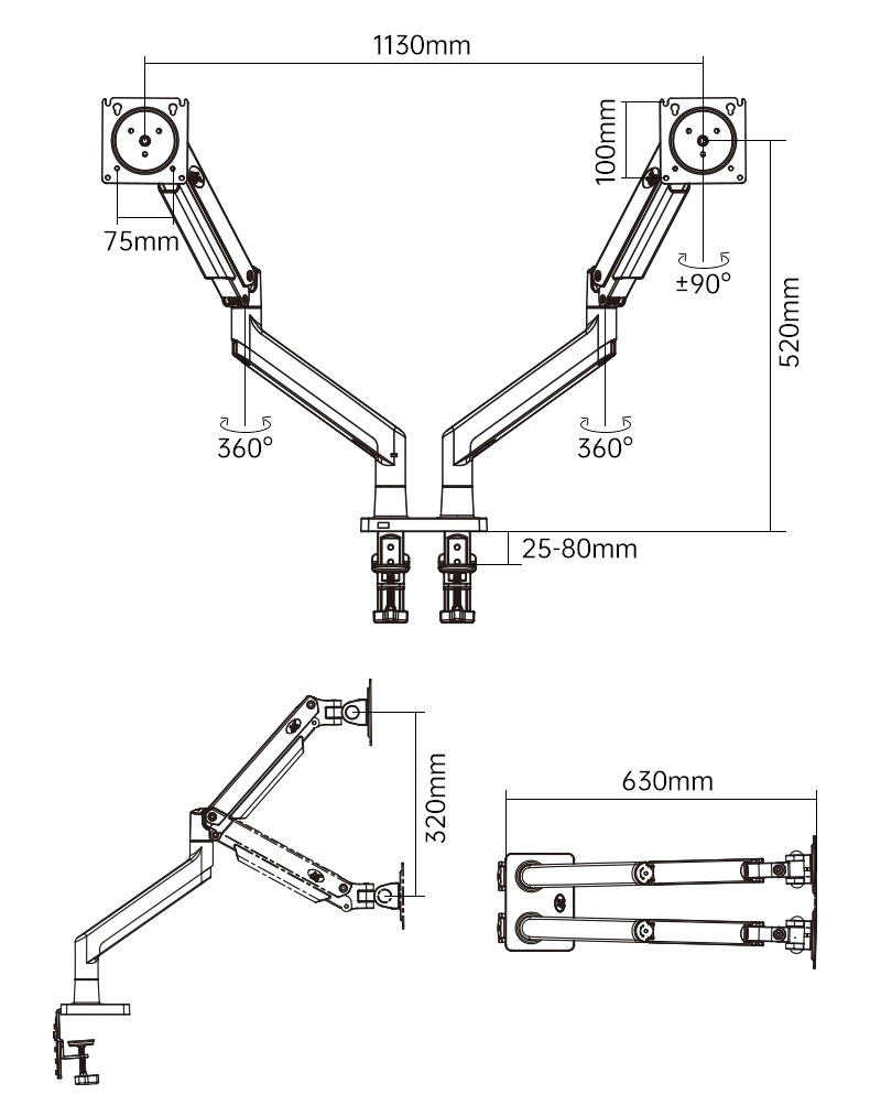 Настольный кронштейн NB G32 рассрочка