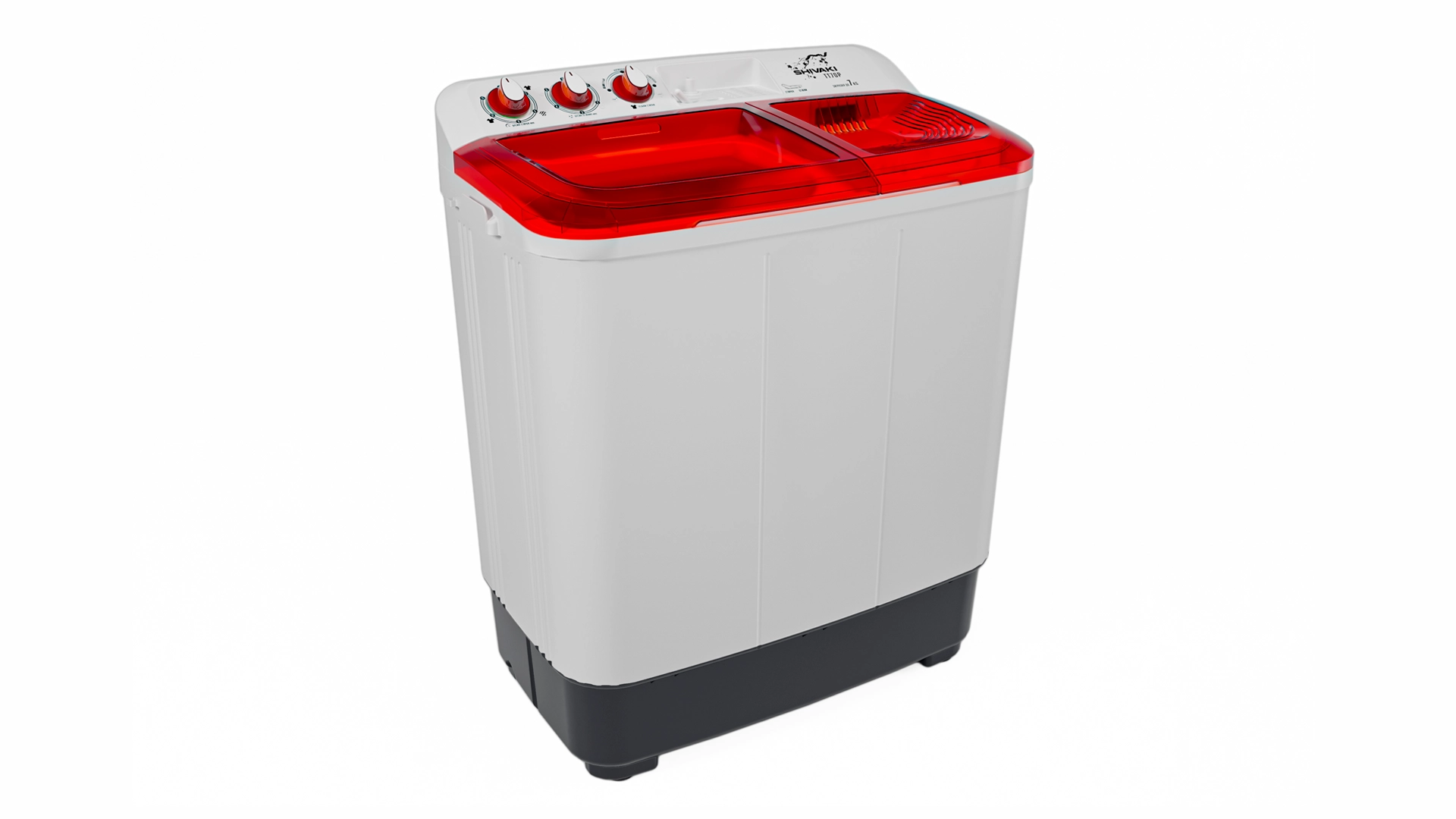 Shivaki TT 70 P 7Kg (qizil) yarim avtomat kir yuvish mashinasi arzon