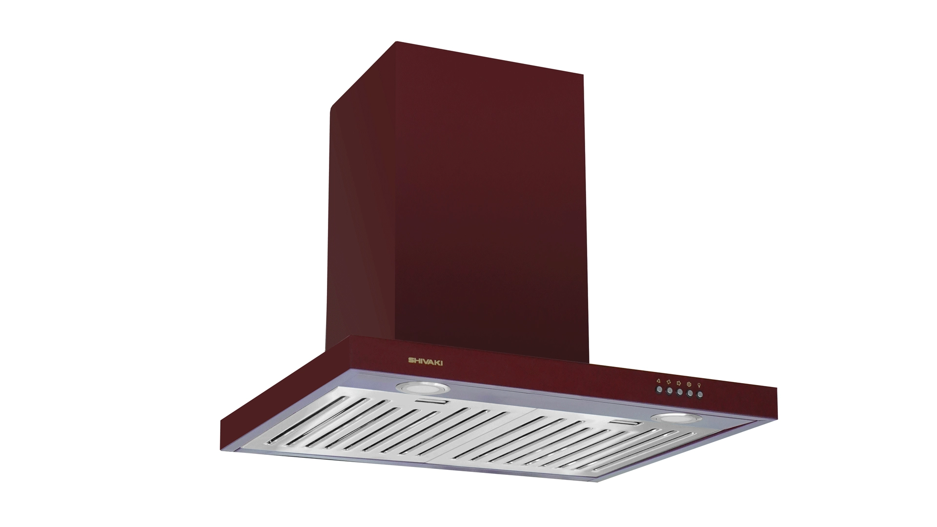 Вытяжка Shivaki 1460 T SHAPE Бордовая недорого