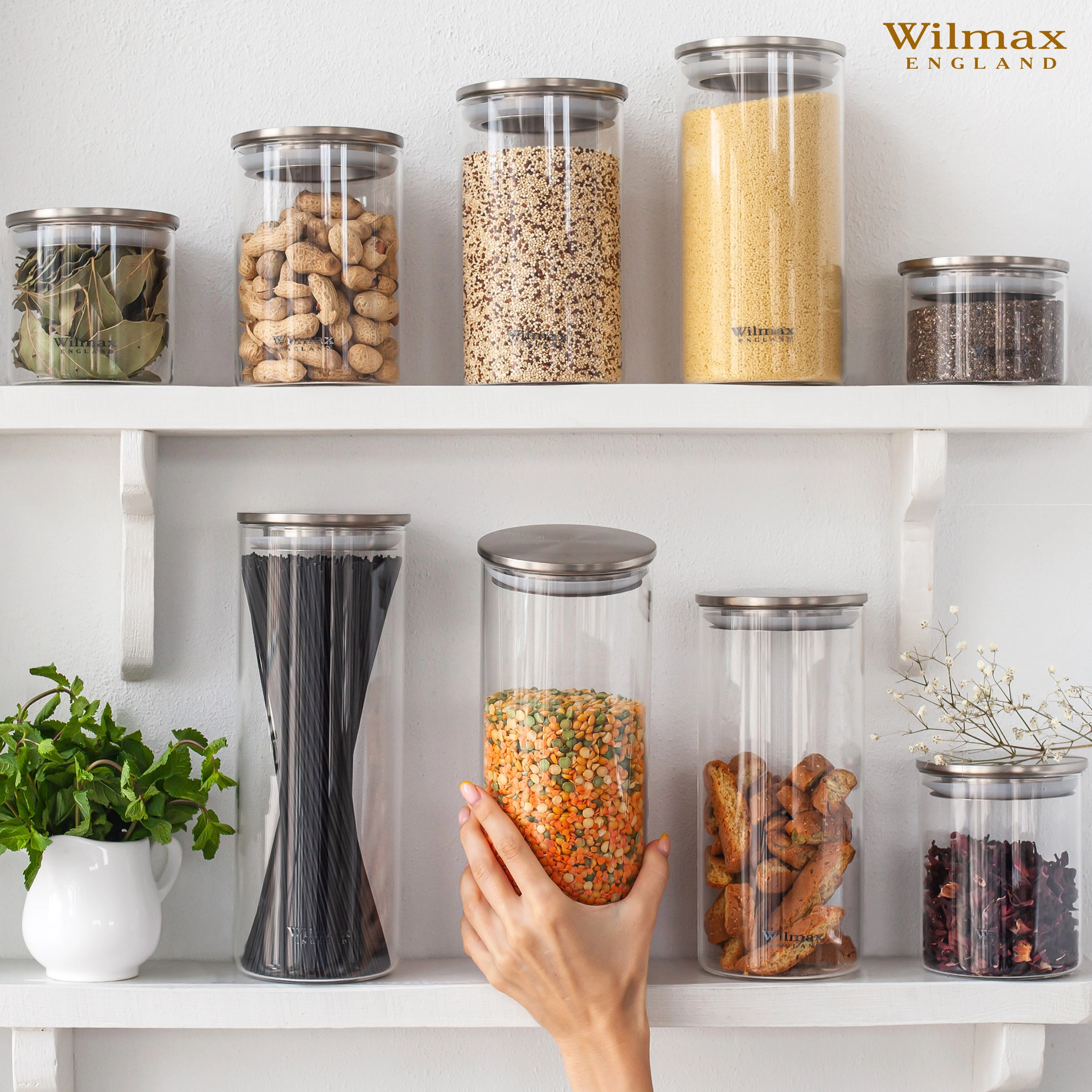 Банка с крышкой Wilmax 950 мл WL‑888514/A недорого