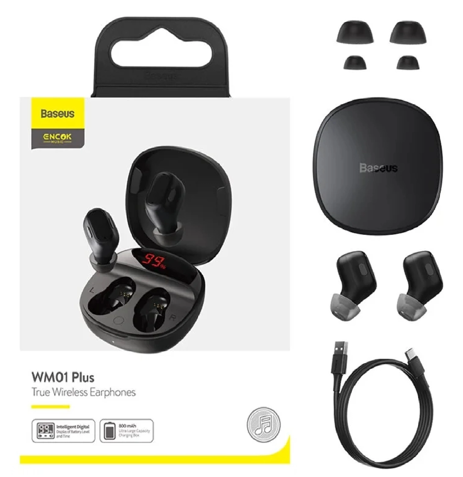 Беспроводные наушники Baseus WM01 Plus черный недорого