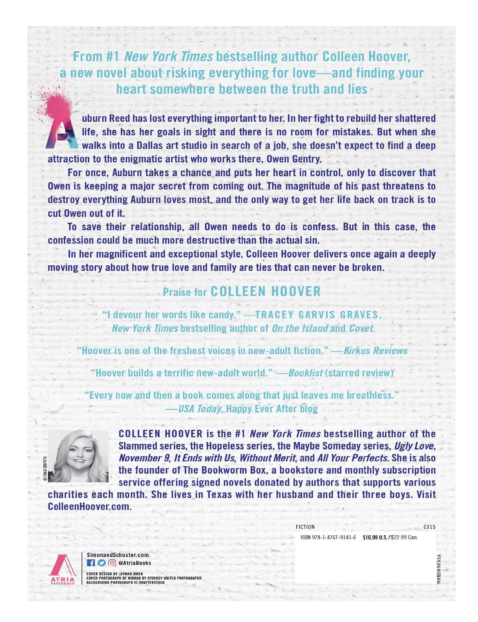 Colleen Hoover: Confess.A Novel - rasm №3 Colleen Hoover: Confess.A Novel arzon