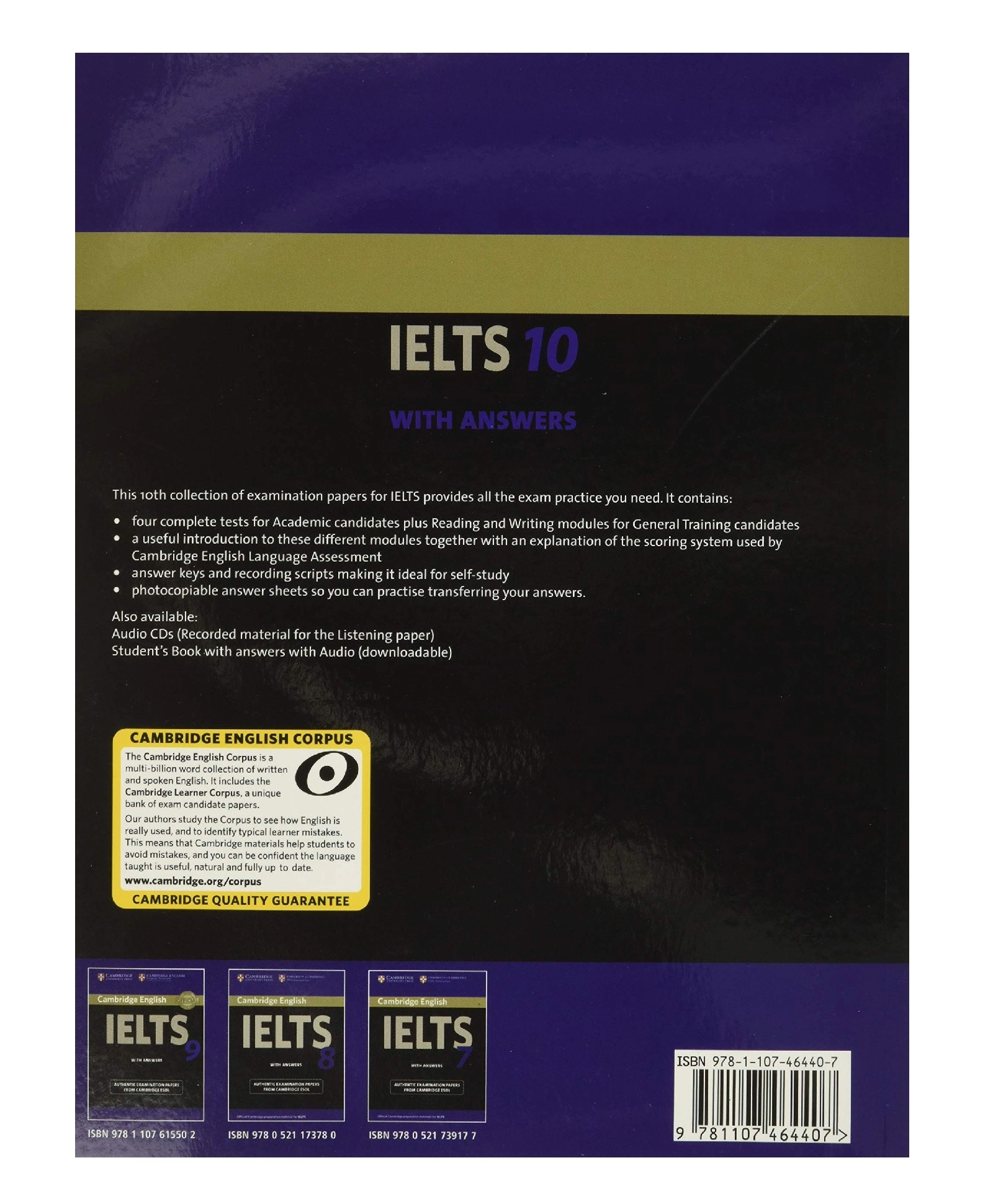 Cambridge IELTS 10 Student's Book with Answers(IELTS Practice Tests) arzon