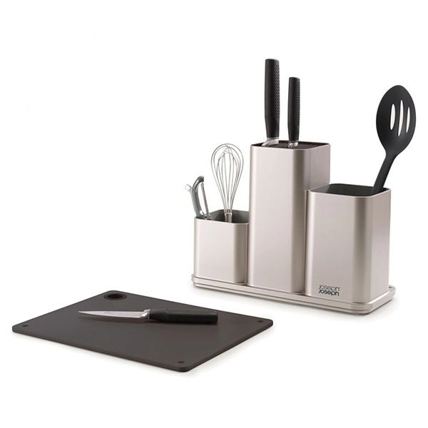 Кухонный органайзер с доской Joseph Joseph серебристый 85122 недорого