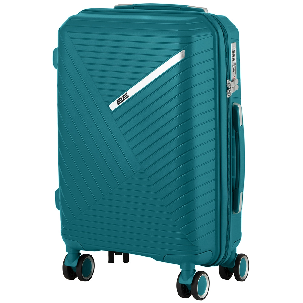 2E Sigma (kichik) Aquamarine plastik chemodani arzon