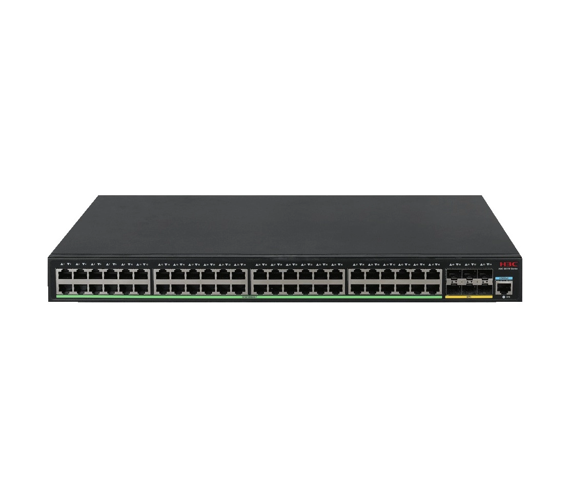 H3C S5170-54S-EI L2 Ethernet Switch with 48*10/100/1000BASE-T Ports and 6*1G/10G BASE-X SFP Plus Ports,(AC) kommutatori sotib olish