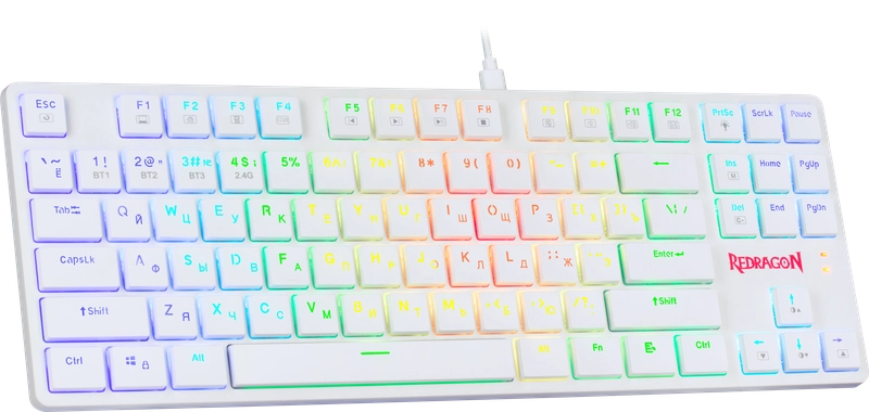 Redragon Anubis White simli+simsiz klaviaturasi arzon