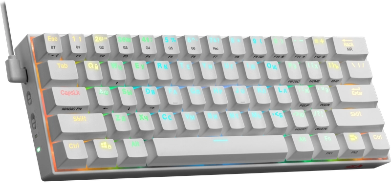 Клавиатура Redragon Draconic White (проводная+беспроводная) недорого