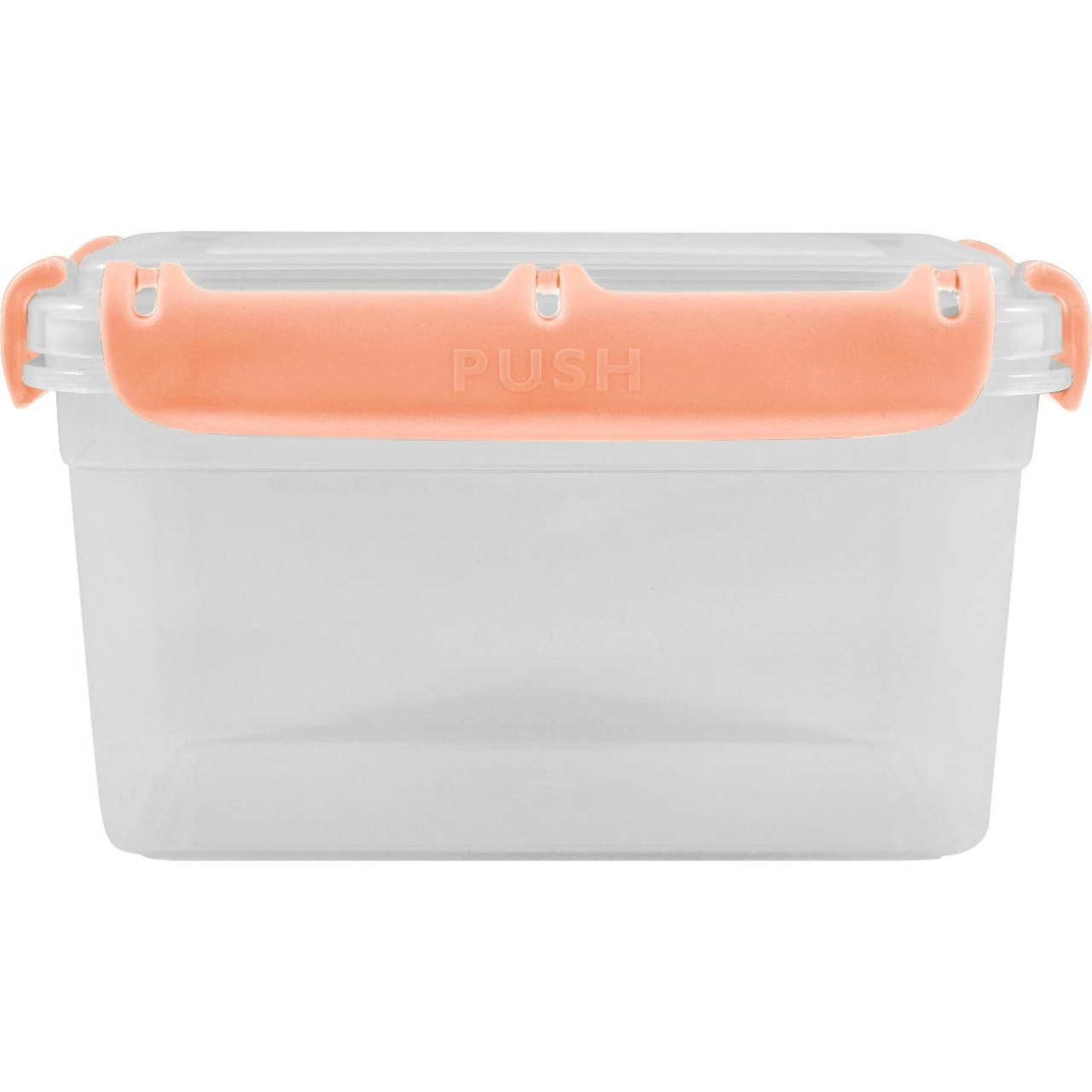 Plast Team BERGEN mahsulotlari uchun qopqoqli va silikon qo&lsquo;shimchali konteyner, germetik, 1,3l, 179x126x102 Shaftoli karameli arzon