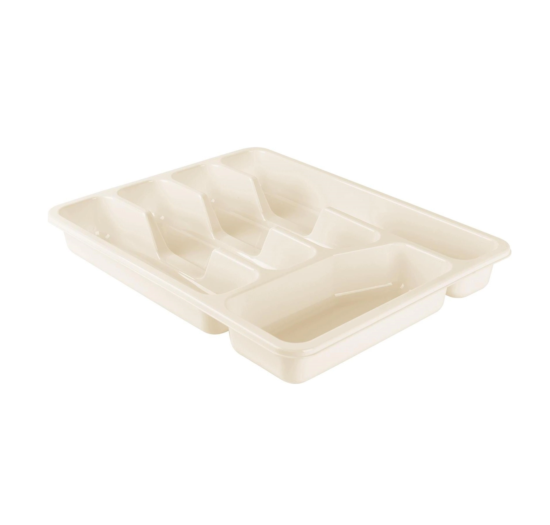 Лоток для столовых приборов Plast Team, пятисекционный, 330х260х43 молочный туман sotib olish
