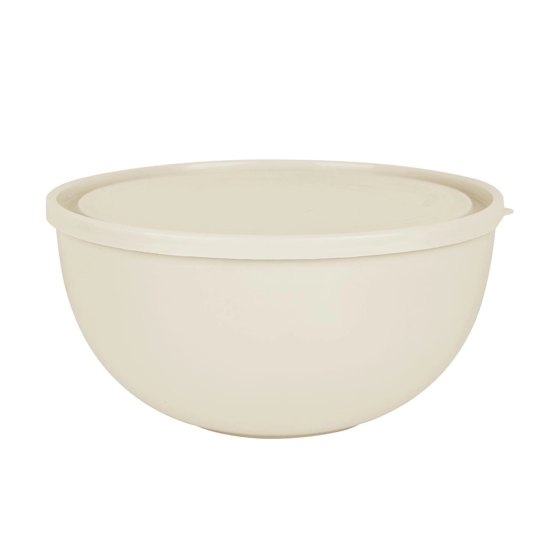 Салатник Plast Team, с крышкой, 4л, 260х255х130 молочный туман sotib olish