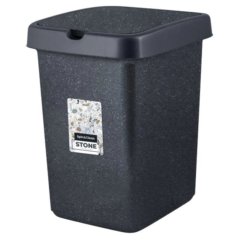 Контейнер для мусора Spin&Clean Stone 25 л темный камень sotib olish