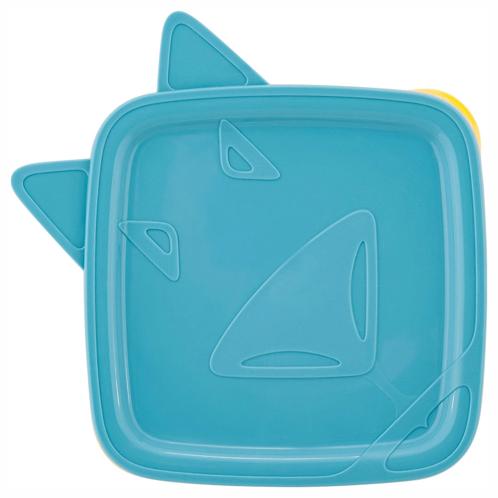 Тарелка детская Lalababy Play with Me Wolfie с мягкой крышкой синий колокольчик недорого