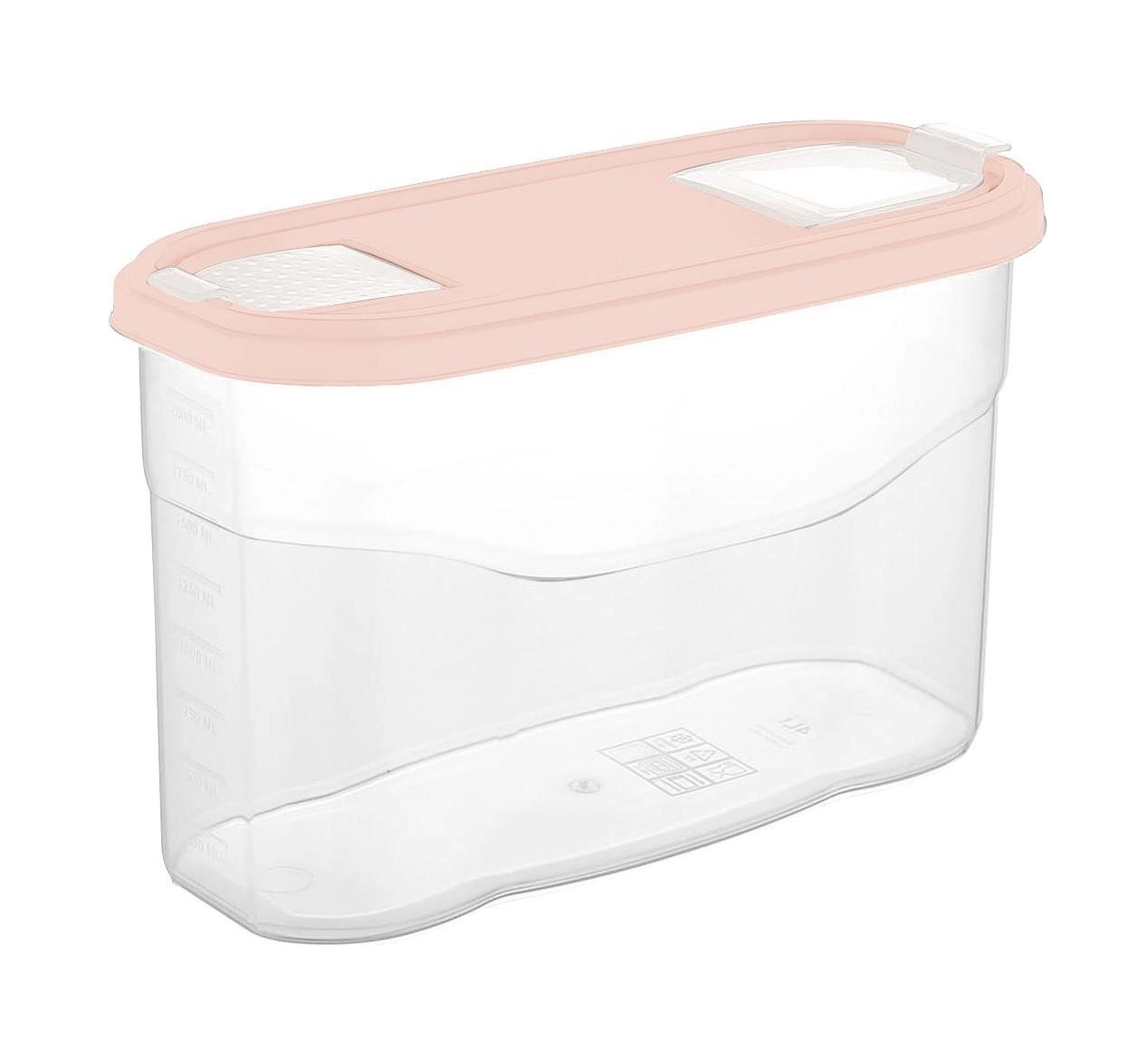 Банка для сыпучих продуктов Plast Team BERGEN, с дозаторами для разных видов продуктов, 2,5 л персиковая карамель купить