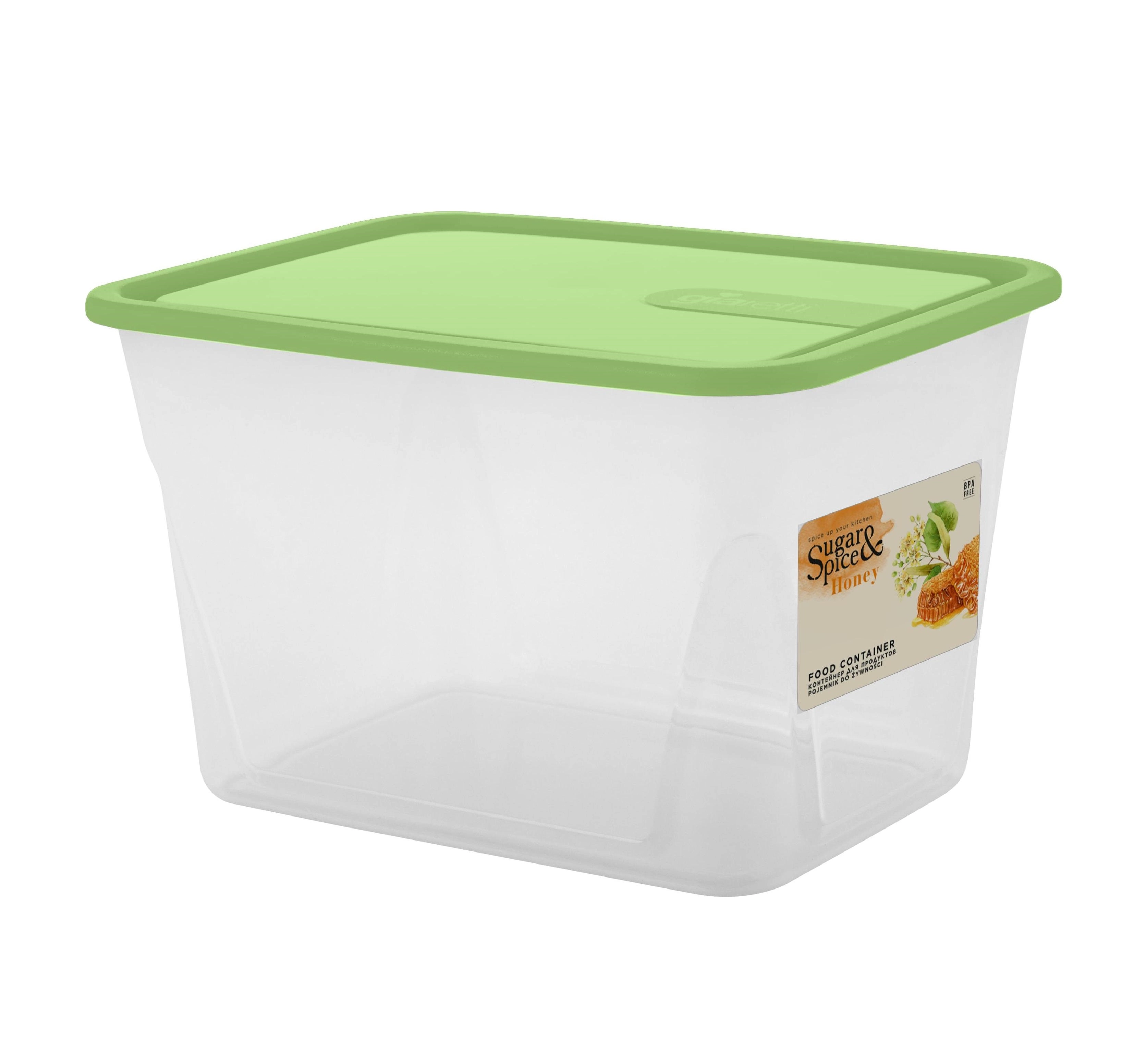 Контейнер для продуктов Sugar&Spice Honey, с крышкой, 1,2л, прямоугольный фисташка купить