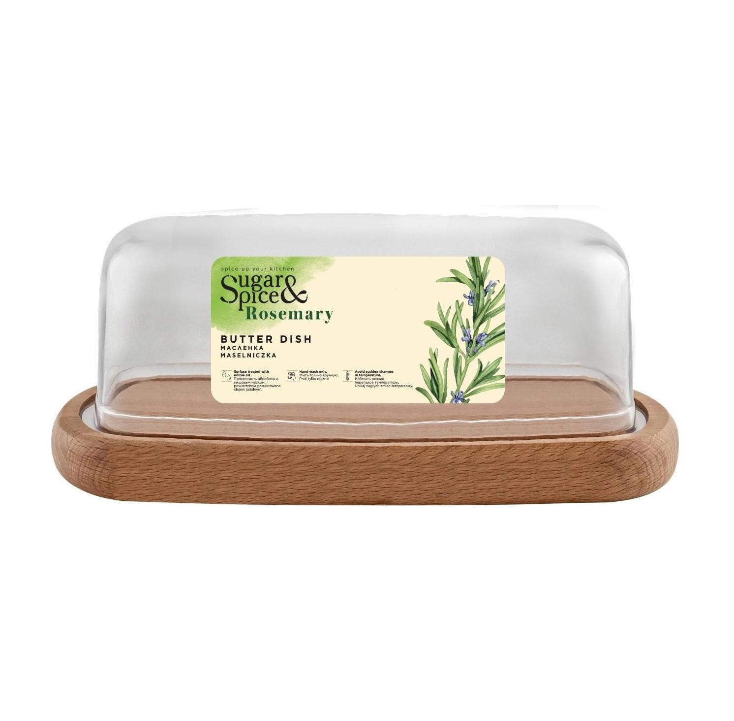 Масленка Sugar&Spice Rosemary, с прозрачной крышкой купить