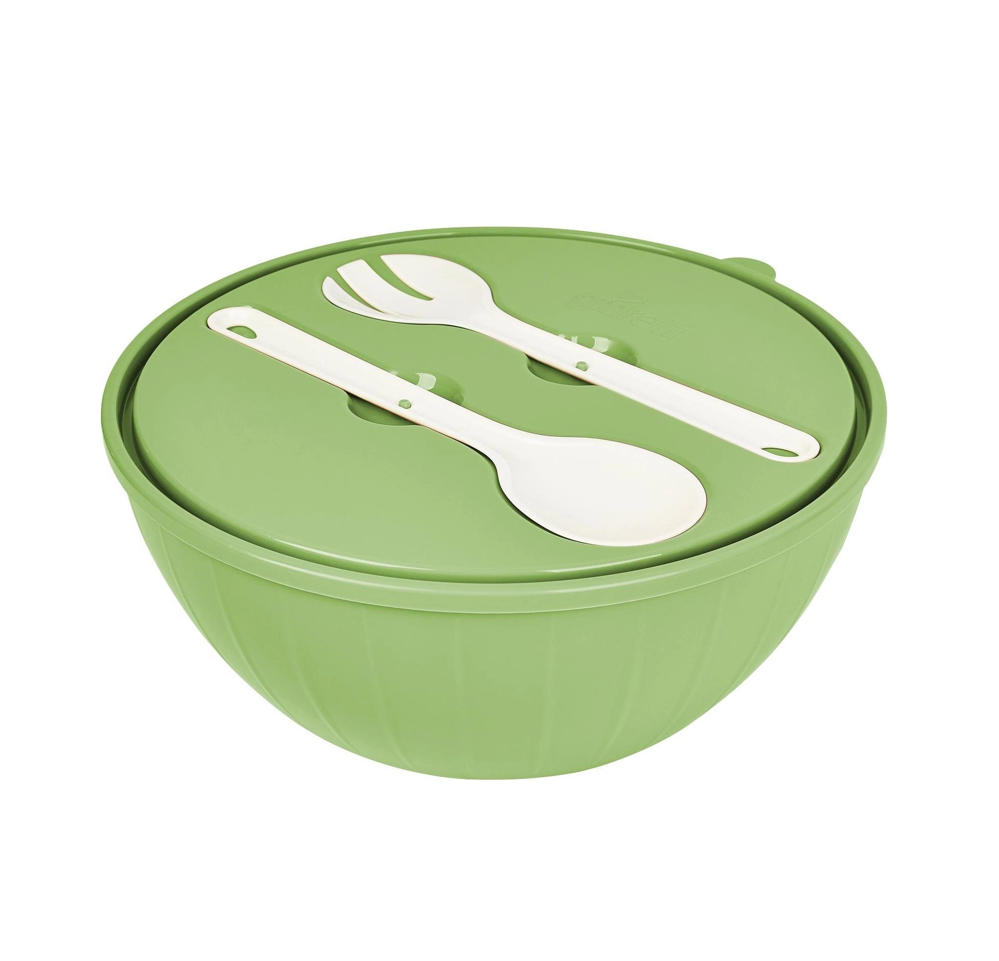 Салатник Sugar&Spice Vanilla, с приборами, с крышкой, 5л, круглый фисташка купить