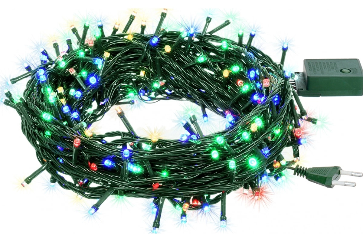 Гирлянда Vegas нить 50 разноцветных LED ламп контроллер 8 режимов недорого