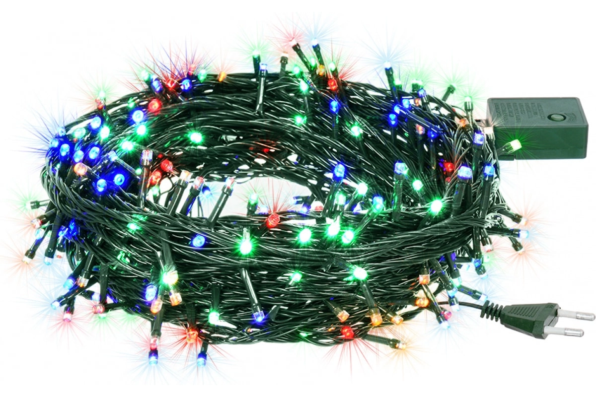 Гирлянда Vegas нить 200 разноцветных LED ламп 8 режимов недорого