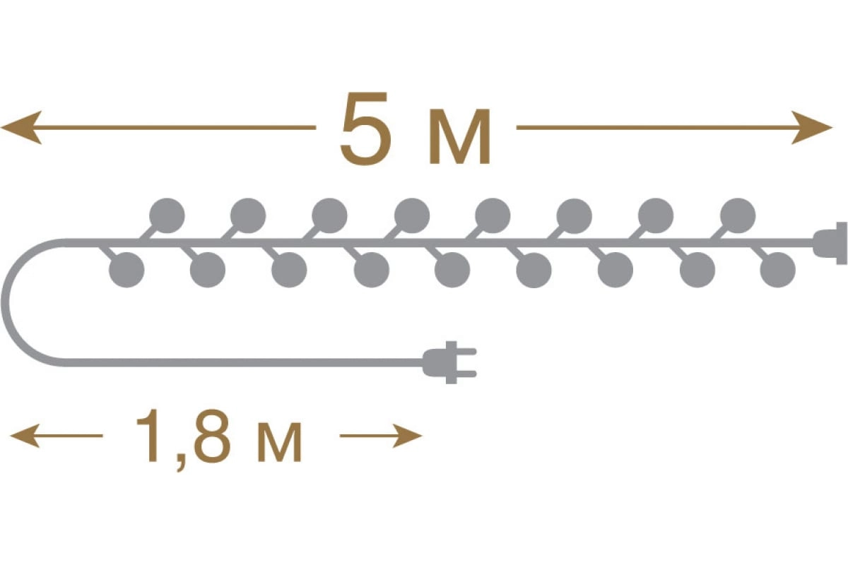 Гирлянда VEGAS Шарики 30 разноцветных мигающих LED ламп недорого