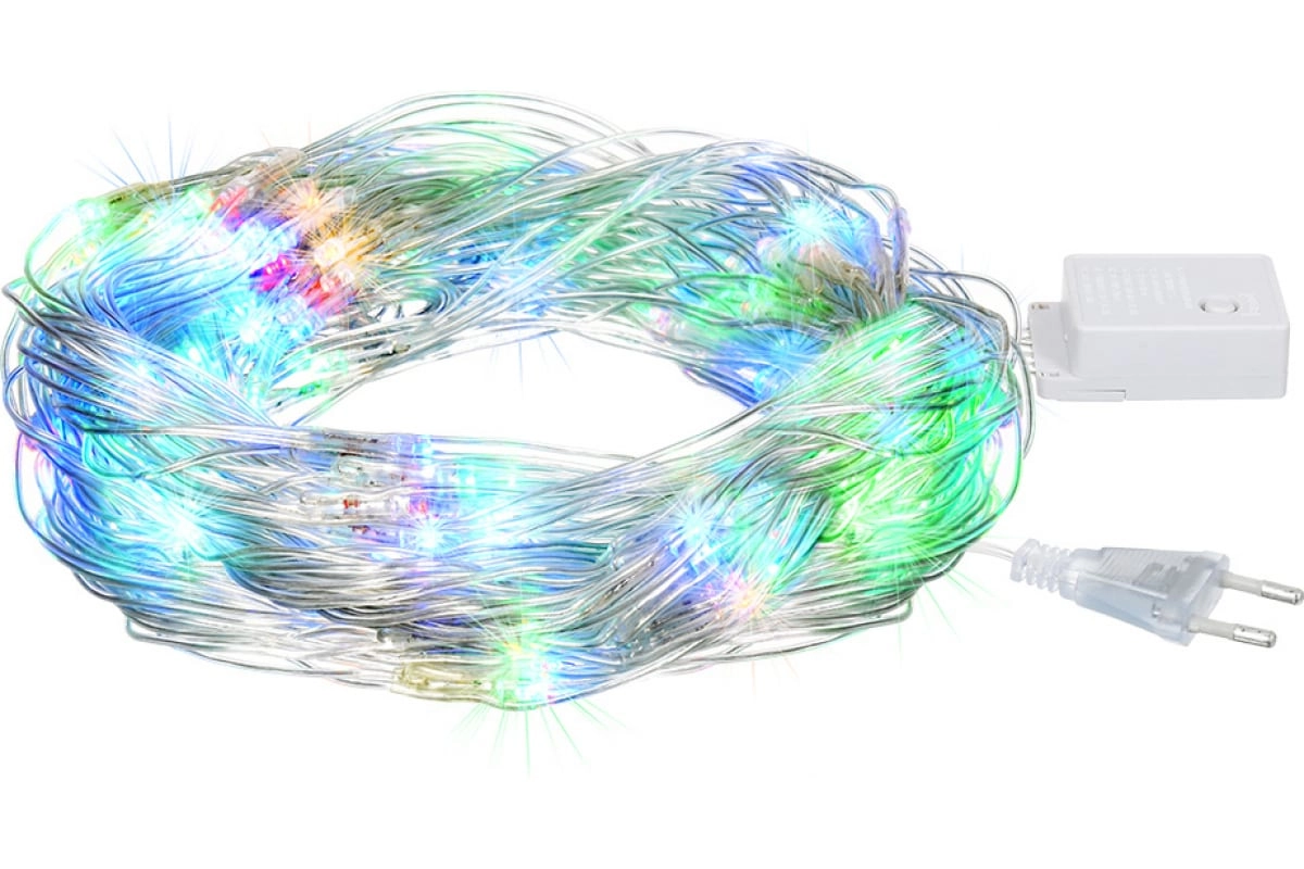 Гирлянда VEGAS Сеть 176 разноцветных ламп контроллер 8 режимов arzon