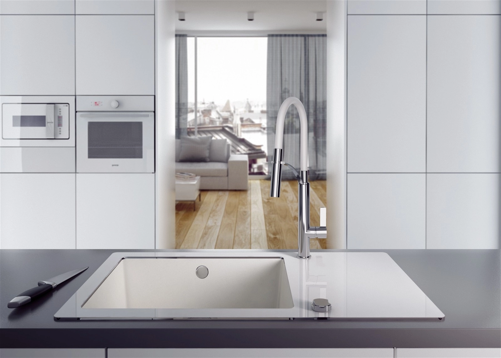 Смеситель Deante GERBERA Белый/Хром BGB_W720 недорого