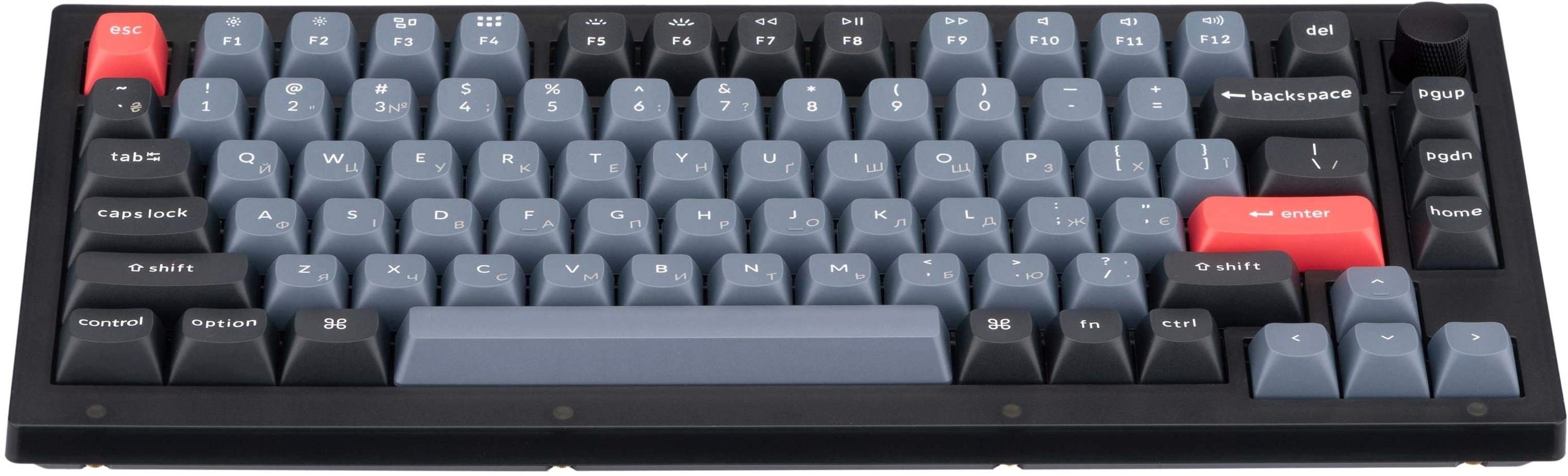 Клавиатура Keychron V1 84 Key QMK Gateron G PRO Blue Hot-Swap RGB Knob Frosted Black недорого
