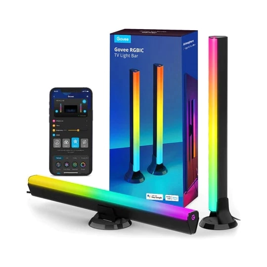 Набор подсветки Govee H6046 RGBIC WiFi + Bluetooth Flow Plus Light Bars, RGB, Белый - фото №3 Набор подсветки Govee H6046 RGBIC WiFi + Bluetooth Flow Plus Light Bars, RGB, Белый недорого