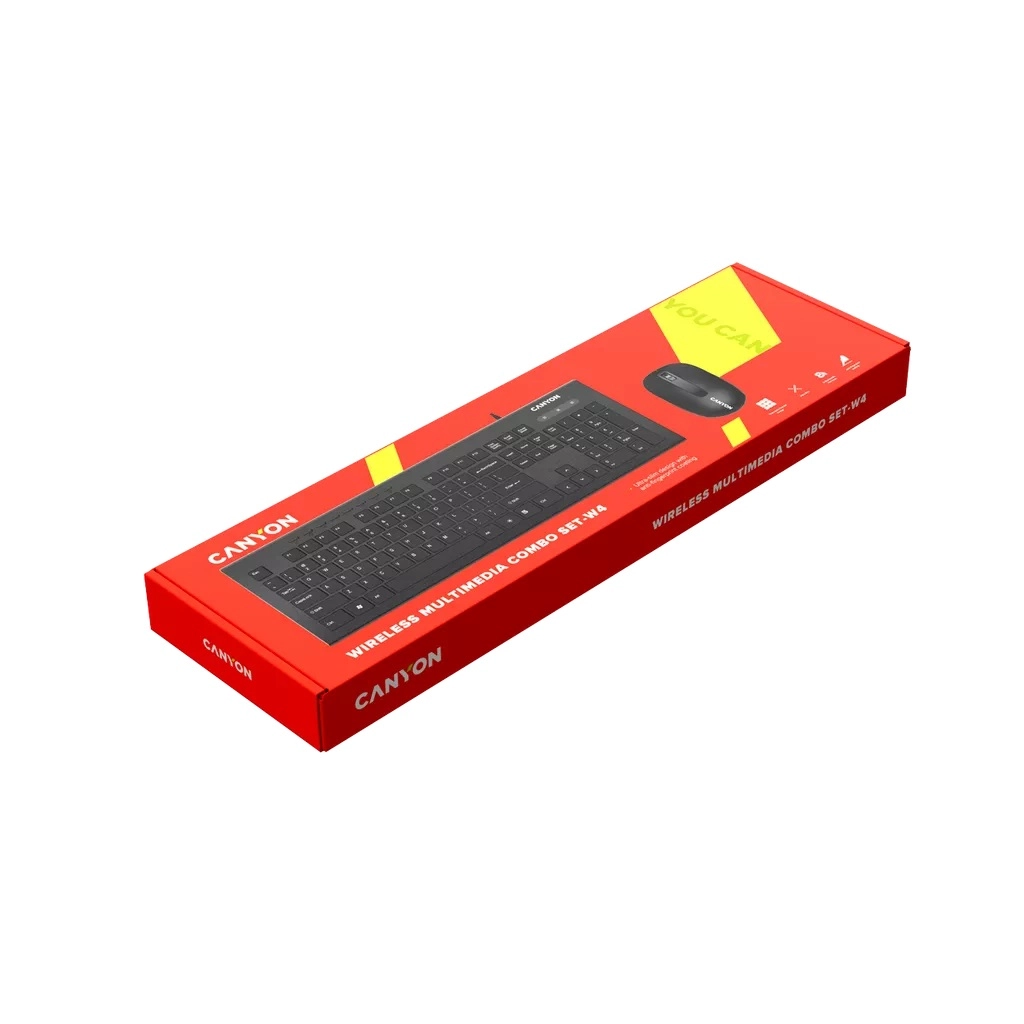 Клавиатура и мышь Canyon с защитой от отпечатков пальцев SET-W4 arzon