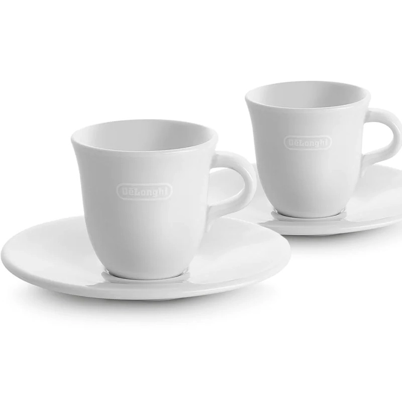 Набор чашек с блюдцем DeLonghi DLSC308 Espresso (2 шт.) - rasm №3 Набор чашек с блюдцем DeLonghi DLSC308 Espresso (2 шт.) arzon