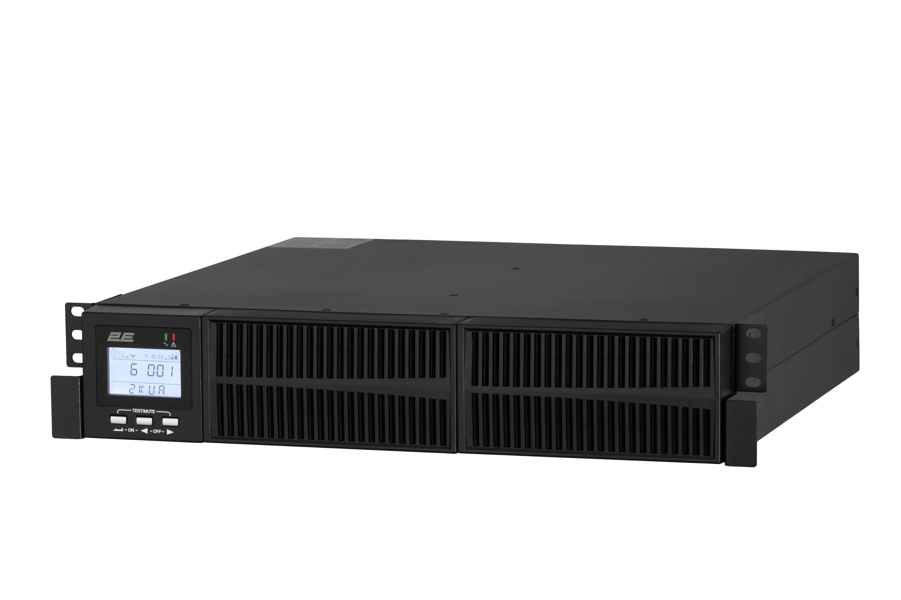 Источник бесперебойного питания 2E OD2000RT, 2000VA/1800W, RT2U, LCD, USB, 4XSCHUKO 2E-OD2000RT недорого