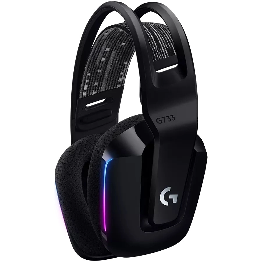 Logitech G733 LIGHTSPEED simsiz RGB qora o‘yin garniturasi arzon