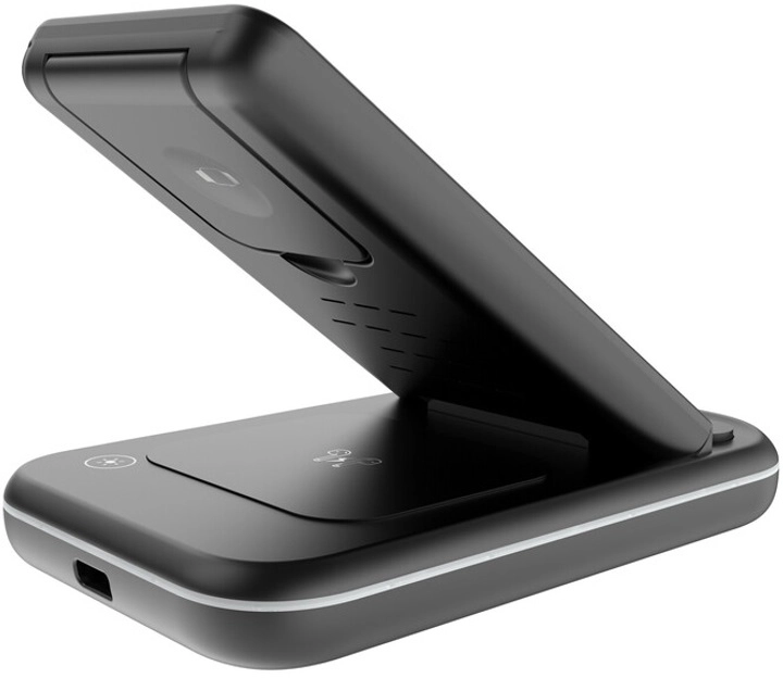 Беспроводное зарядное устройство Canyon WS-304 3 в 1 QI Black недорого