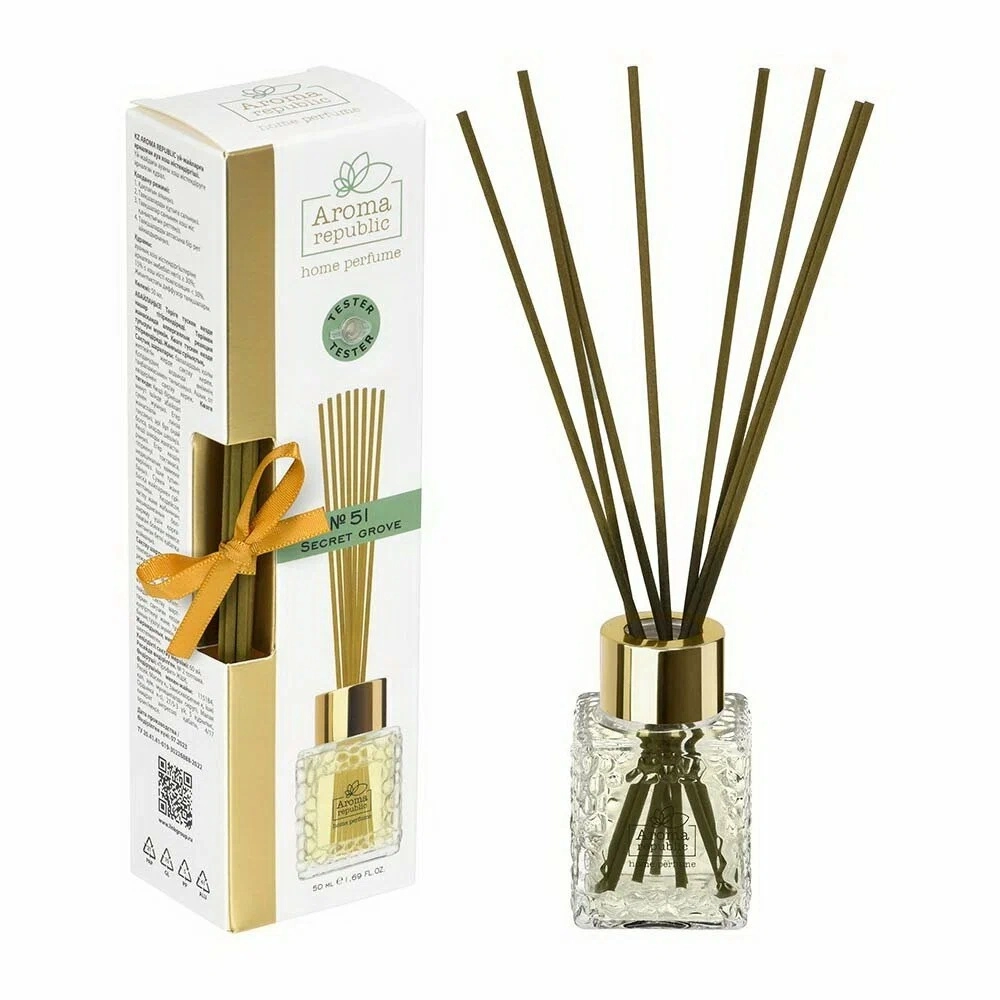 Ароматический диффузор в стеклянном флаконе Aroma Republic  Ароматический диффузор в стеклянном флаконе Aroma Republic "№51 Secret grove" 50 мл недорого
