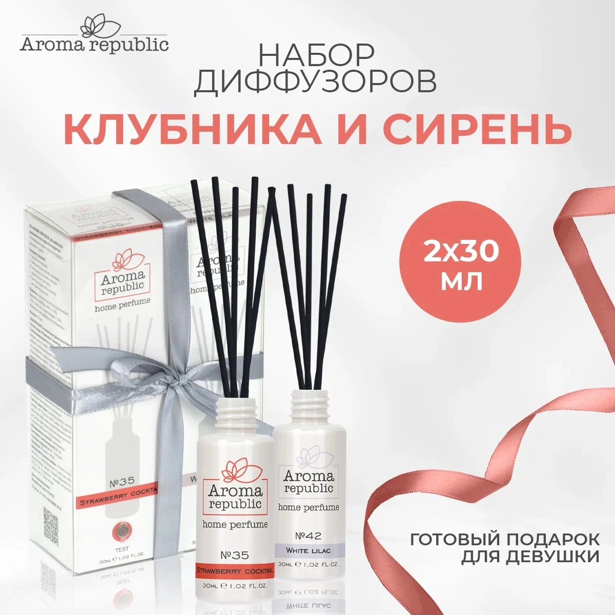 Подарочный набор Aroma Republic №4 White Edition (2 шт по 30 мл - №35 №42) в коробке ПЭТ недорого
