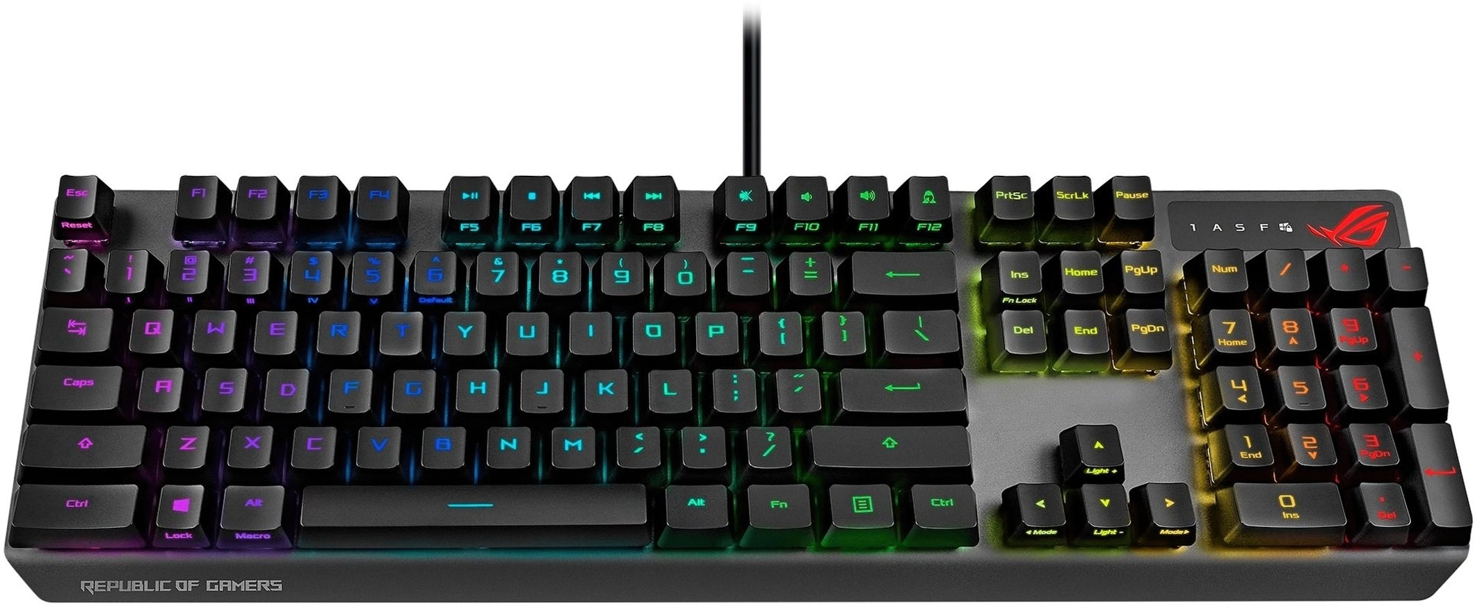 Клавиатура проводная Asus ROG Strix Scope RX Red USB Black - фото №3 Клавиатура проводная Asus ROG Strix Scope RX Red USB Black недорого