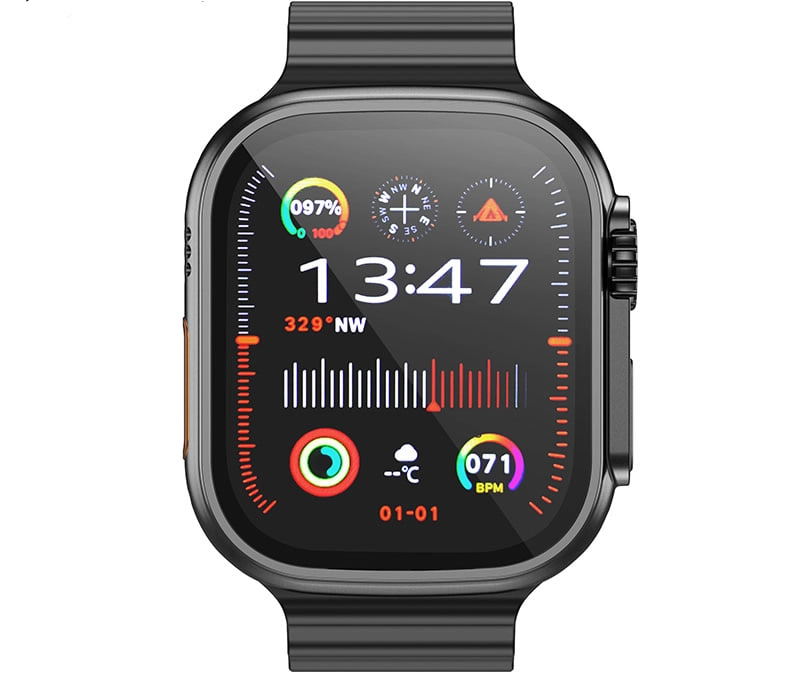 Hoco DY12 Ultra qora smart soat arzon