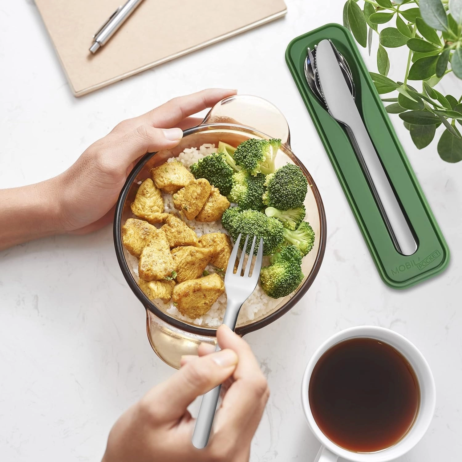 Amefa Mobil Pocket Silver qoshiq - vilkalar to'plami, 4 dona 059205PC04A42 O'zbekistonda