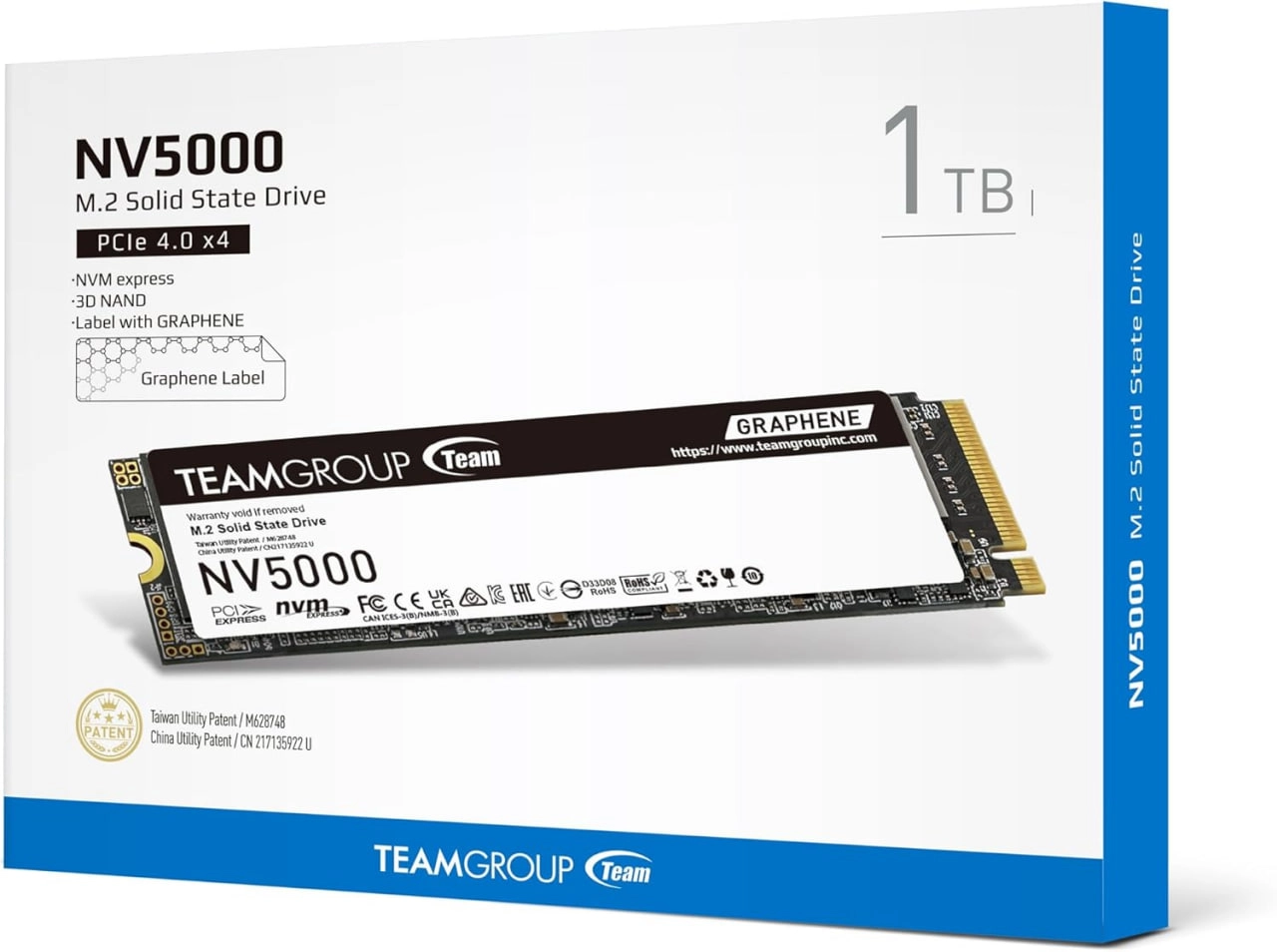 Team Group NV5000 1TB SLC Cache NVMe PCIe Gen4x4 M.2 2280 arzon